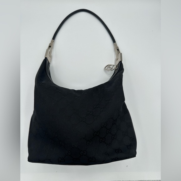 Authentic Vintage Gucci Shoulder Bag - Classic Black with GG monogram - Picture 5 of 5
